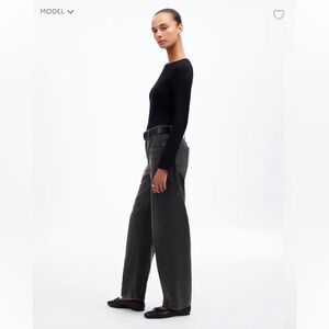 Madewell Black Darted Barrel Leg Jeans size 29